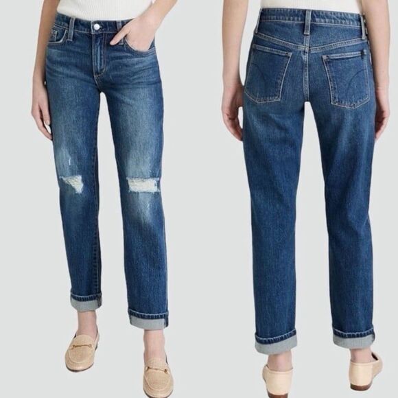 Joes Jeans The Niki Mid Rise Distressed Boyfriend Jeans in Inglewood Size 26 - Picture 1 of 6